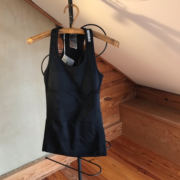 Gymshark Tops - Gymshark Flawless Knit Vest Black Mesh Top, NWT, M